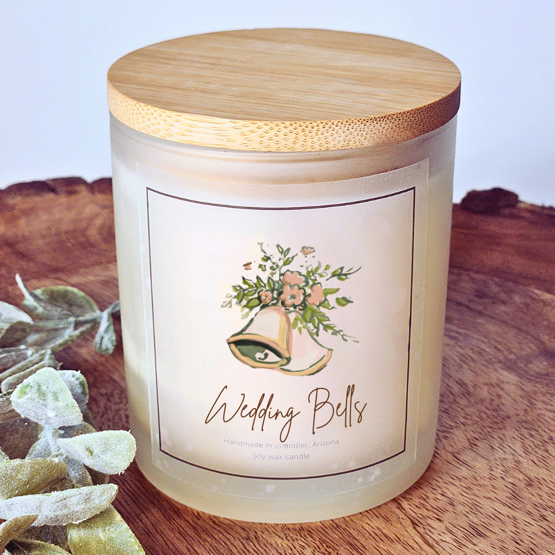 Wedding Bells Scented Prayer Candle Jar