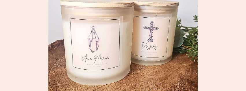 Ave Maria Scented Prayer Candle Jar