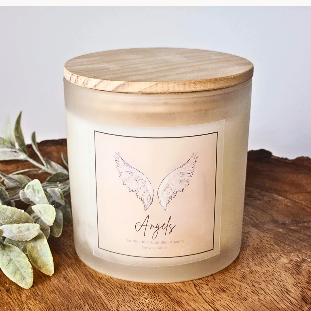 Angels Triple-Wicked Large Candle Jar