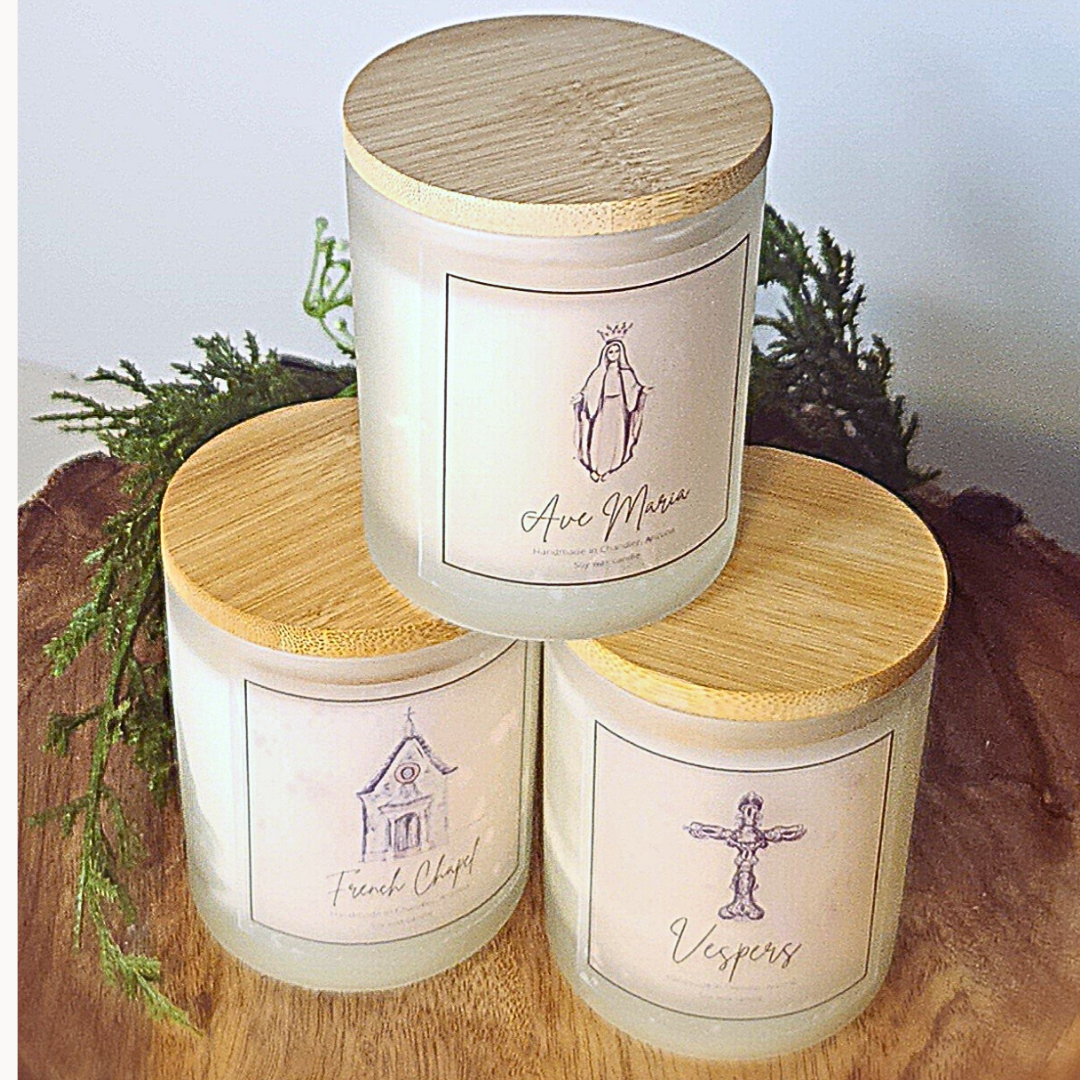 Mary Garden Scented Prayer Candle Jar