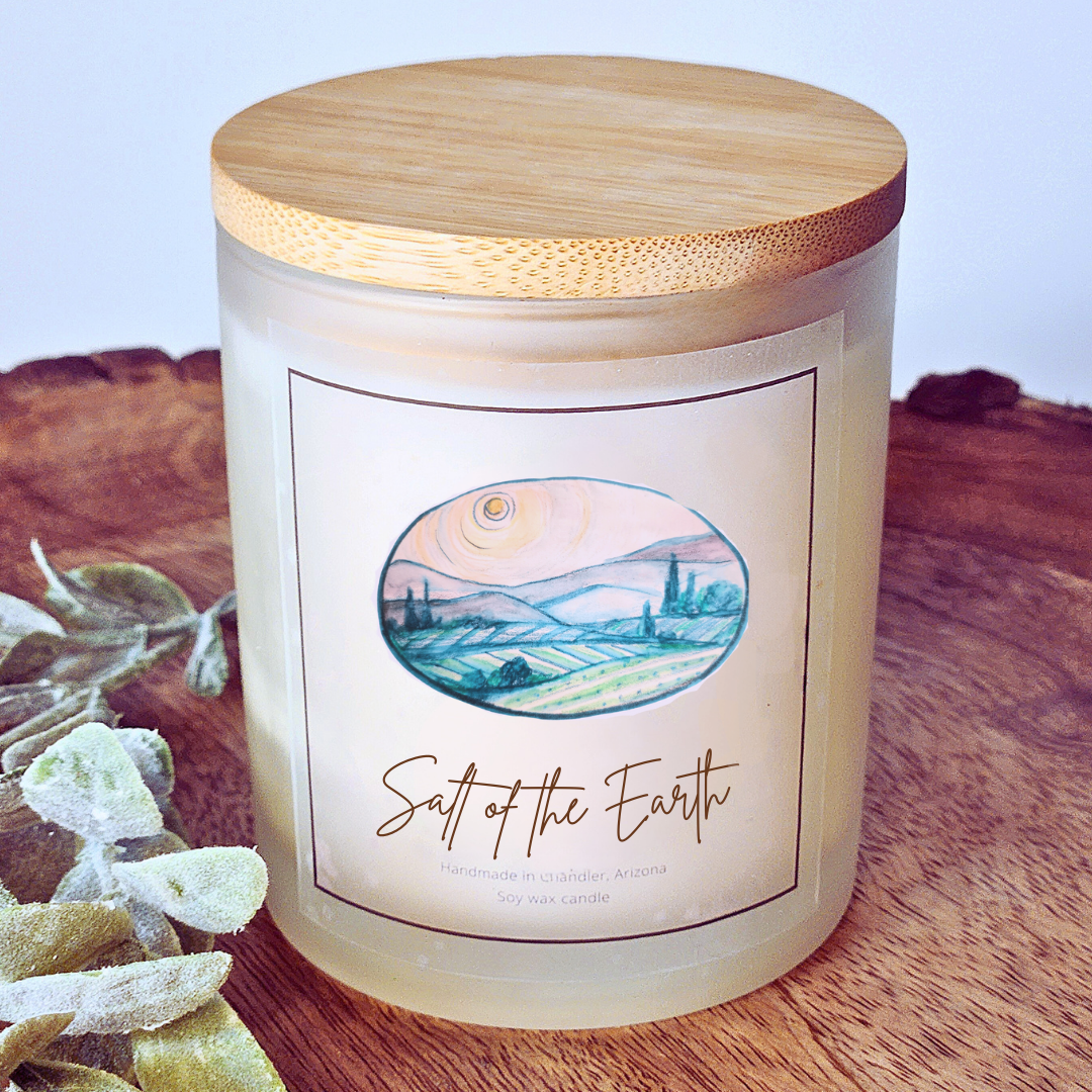 Salt of the Earth Scented Prayer Candle Jar